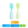 Munchkin Gentle Dip İlk Bebek Kaşığı | 2’li Set | 4 Ay+ | Aşamalı Beslenme | BPA İçermez | Unisex |Mavi/Yeşil