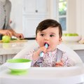 Munchkin Gentle Dip İlk Bebek Kaşığı | 2’li Set | 4 Ay+ | Aşamalı Beslenme | BPA İçermez | Unisex |Mavi/Yeşil