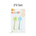 Munchkin Gentle Dip İlk Bebek Kaşığı | 2’li Set | 4 Ay+ | Aşamalı Beslenme | BPA İçermez | Unisex |Mavi/Yeşil
