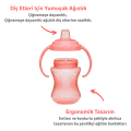 Munchkin Might Grip Alıştırma Bardağı, 237ml,6ay+1 Adet ,PEMBE