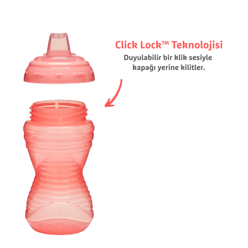 Munchkin Might Grip Alıştırma Bardağı, 296ml ,12ay+ 1 Adet,PEMBE