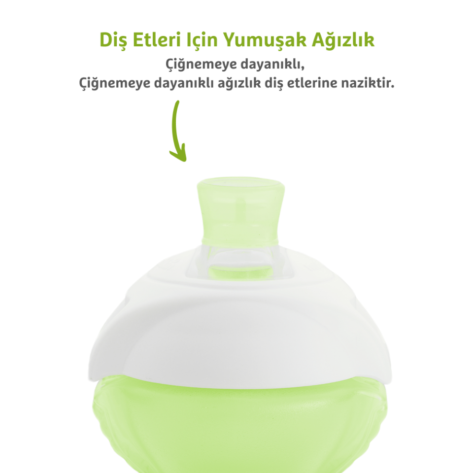 Munchkin Click Lock™ Isırmaya Dayanıklı   Emzikli Bardak | 9 Ay+ | 296 ml | Yeşil  | Sızdırmaz | BPA İçermez