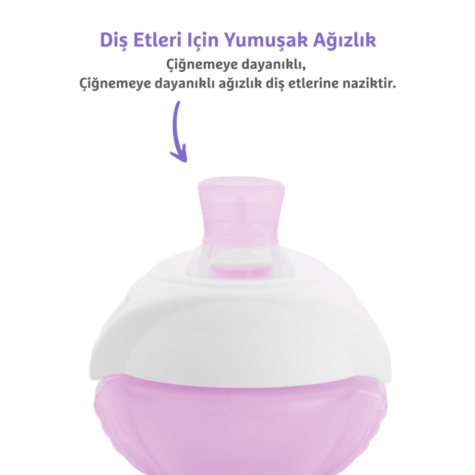 Munchkin Click Lock™ Isırmaya Dayanıklı   Emzikli Bardak | 9 Ay+ | 296 ml | Mor  | Sızdırmaz | BPA İçermez