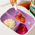 Munchkin® Splash™ 4'lü Bölmeli Tabak ve 2li Kase Seti 6AY+ Pembe/Mor