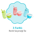 Munchkin Dökülmeyi Önleyen Atıştırmalık Kabı 266 ml + Simple Clean Yıkanabilir Pipetli Alıştırma Bardağı 296 ml (12 Ay+, Mavi Set)