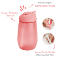 Munchkin Dökülmeyi Önleyen Atıştırmalık Kabı 266 ml + Simple Clean Yıkanabilir Pipetli Alıştırma Bardağı 296 ml (12 Ay+, Pembe Set)