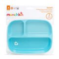 Munchkin 3 Bölmeli Sıçrama Engelleyici Tabak Seti 6 Ay+| Mavi |BPA İçermez | Kaymaz Taban| 1 Adet