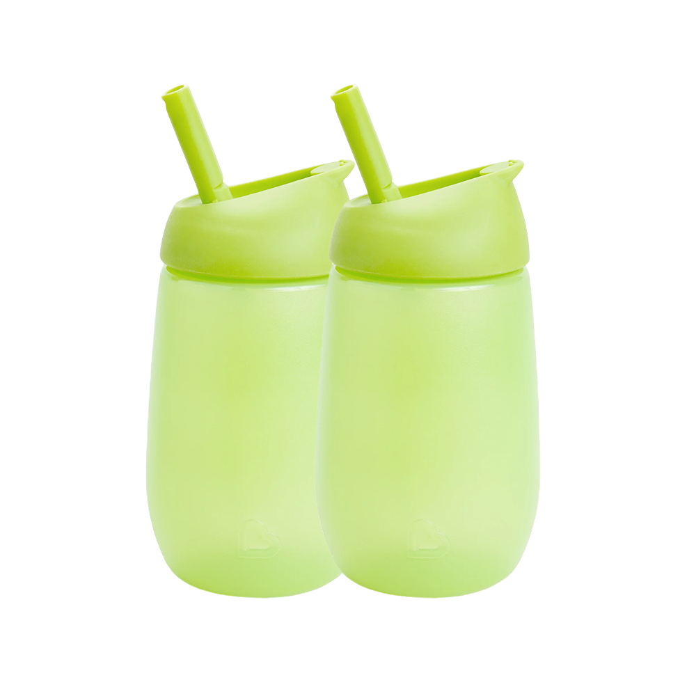 Munchkin Simple Clean Yıkanabilir  Pipetli   Alıştırma Bardağı | 296 ml | 12 Ay+ | Yeşil | BPA İçermez|2 Adet