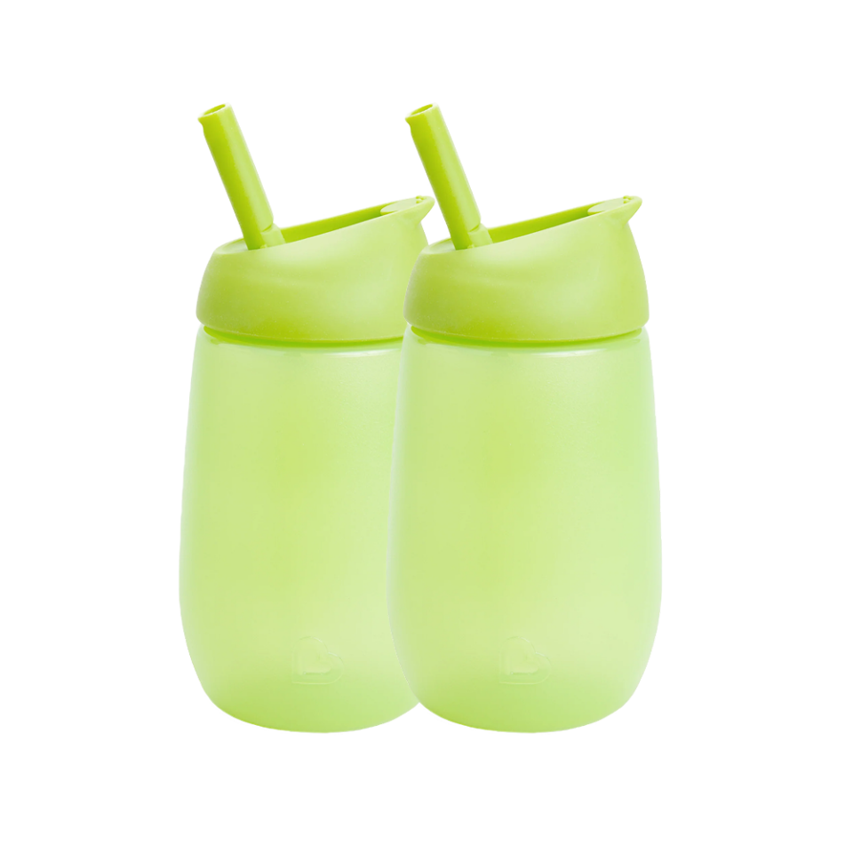 Munchkin Simple Clean Yıkanabilir  Pipetli   Alıştırma Bardağı | 296 ml | 12 Ay+ | Yeşil | BPA İçermez|2 Adet
