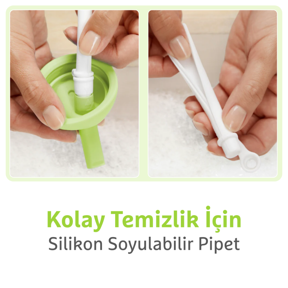 Munchkin Simple Clean Yıkanabilir  Pipetli   Alıştırma Bardağı | 296 ml | 12 Ay+ | Yeşil | BPA İçermez|2 Adet