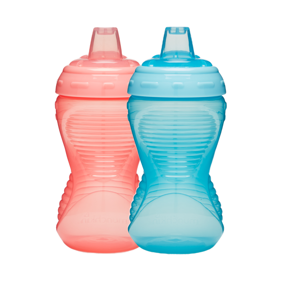 Munchkin Might Grip Alıştırma Bardağı, 266ml,9ay+  2Adet,PEMBE&MAVİ , BPA İçermez ,