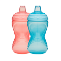 Munchkin Might Grip Alıştırma Bardağı, 266ml,9ay+  2Adet,PEMBE&MAVİ , BPA İçermez ,