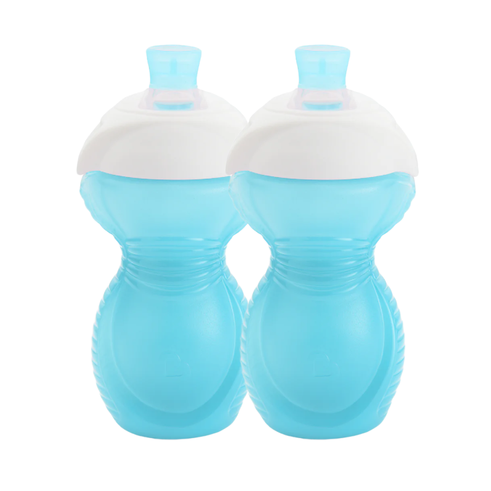 Munchkin Click Lock™ Isırmaya Dayanıklı   Emzikli Bardak | 9 Ay+ | 266 ml | MAVİ ,2ADET | Sızdırmaz | BPA İçermez