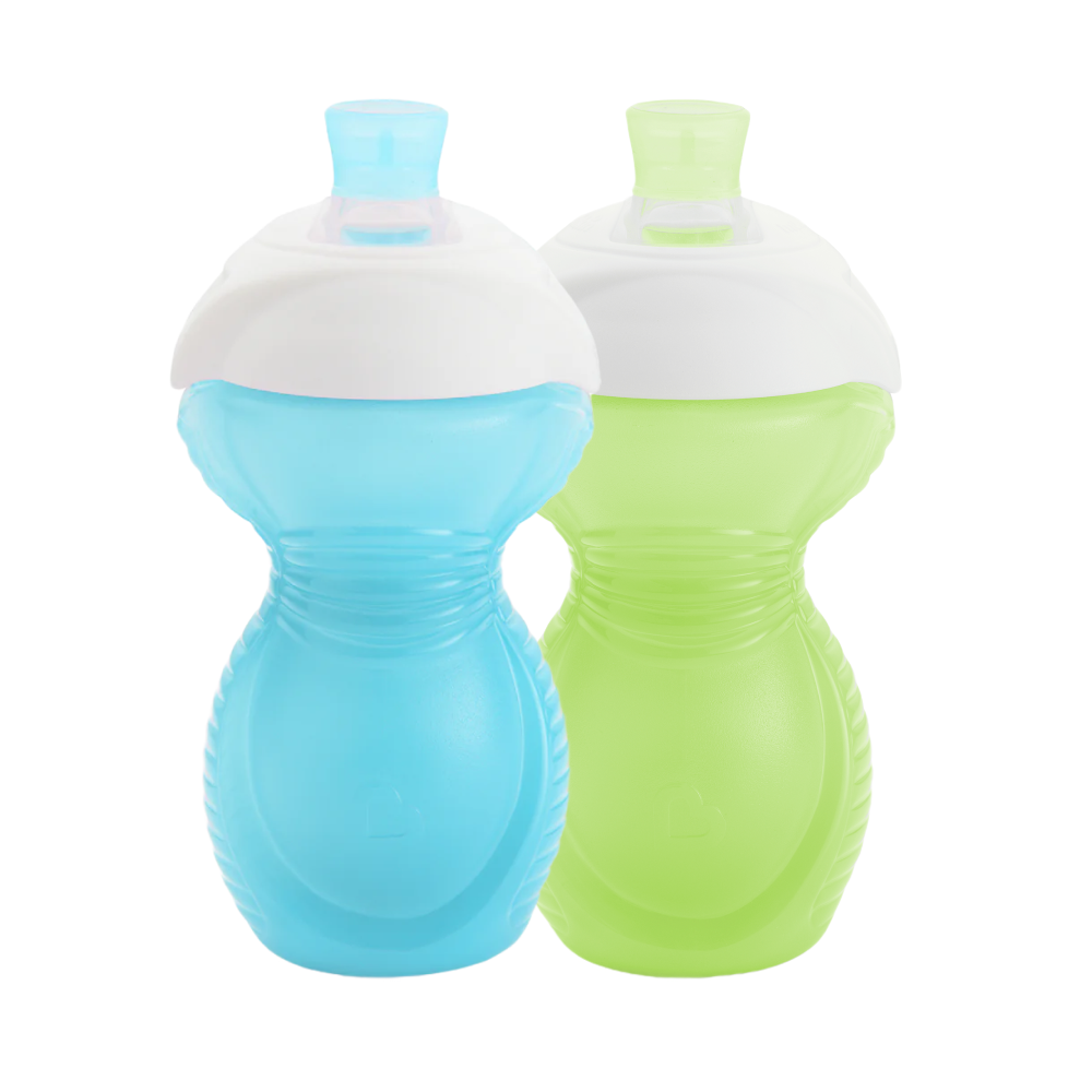 Munchkin Click Lock™ Isırmaya Dayanıklı   Emzikli Bardak | 9 Ay+ | 266 ml | MAVİ &YEŞİL  2ADET | Sızdırmaz | BPA İçermez