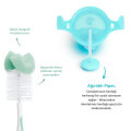 Munchkin Tıklama Kilitli Uçlu Pipetli Alıştırma Bardağı, 6ay+, 207ml, Mavi ve Sünger Uçlu Biberon, Bardak ve Şişe Temizleme Fırçası,Yeşil