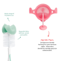 Munchkin Tıklama Kilitli Uçlu Pipetli Alıştırma Bardağı, 6ay+, 207ml, Pembe  ve Sünger Uçlu Biberon, Bardak ve Şişe Temizleme Fırçası,Yeşil