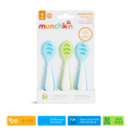 Munchkin Gentle Dip İlk Bebek Kaşığı | 3'lü Set | 4 Ay+ | Aşamalı Beslenme | BPA İçermez | Unisex | MAVİ-YEŞİL