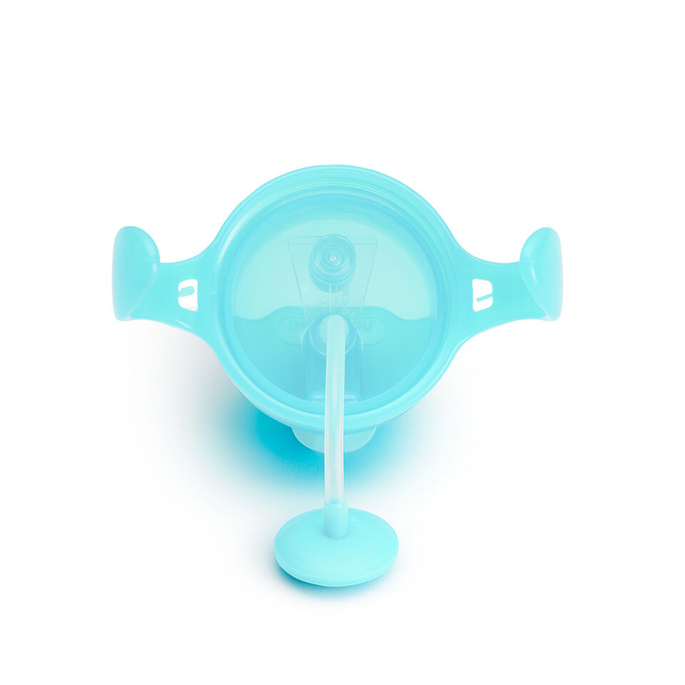 Munchkin Tıklama Kilitli Uçlu Pipetli Alıştırma Bardağı, 6ay+, 207ml, Mavi ve Isı Göstergeli Yumuşak Uçlu Bebek Kaşıkları 2li Set