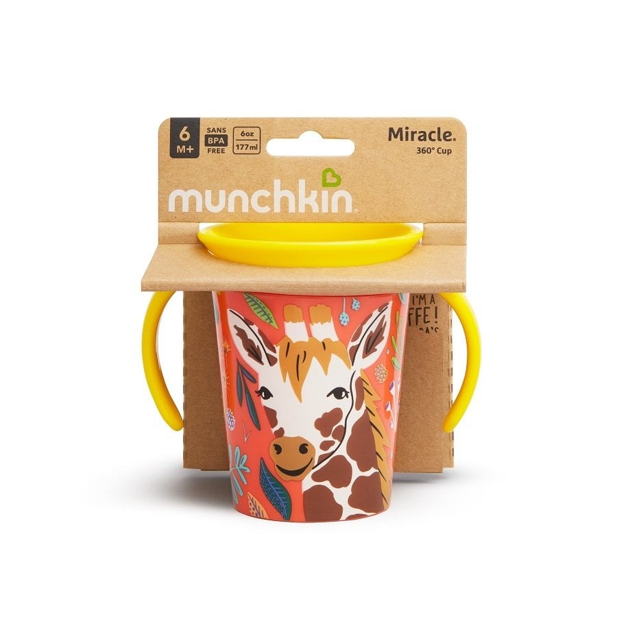 Munchkin Mucize  360° Wildlove Alıştırma Bardağı, 6ay+, 177ml, Zürafa, 1 Paket
